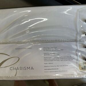 Charisma Queen Fitted Sheet in Pure White 100% supima cotton. 450 thread count.